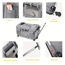 Load image into Gallery viewer, Extra Large Portable Pet Trolley Case, Detachable Dog Trolley Case, Large Foldable Pet Bag Cat Travel Carrier Bag
