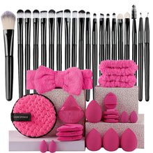 Load image into Gallery viewer, Makeup Brushes Set Premium Synthetic Kabuki Foundation Concealers Powder Blush Blending Face Eye Shadows Brush Set
