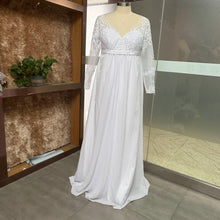 Load image into Gallery viewer, Elegant Lace Maternity Wedding Gown
