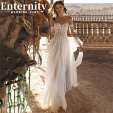 Load image into Gallery viewer, Boho A Line Beach Wedding Gown

