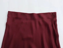 Load image into Gallery viewer, HH Skirts For Women 2024 Summer Solid Satin Sheath Long Skirt Female Show Curve Beach Outfits For Woman Mermaid Skirts
