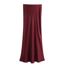 Load image into Gallery viewer, HH Skirts For Women 2024 Summer Solid Satin Sheath Long Skirt Female Show Curve Beach Outfits For Woman Mermaid Skirts
