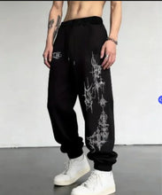 Load image into Gallery viewer, Men's Casual Sports Joggers | Spiked Cross Print | Drawstring Cuffed | S-3XL | Daily Wear
