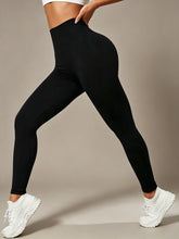 Load image into Gallery viewer, Women's Yoga Leggings Solid Color High Waisted Slim Fit Hip Lifting Stretch Leggings Quick Drying Breathable Fitness Sport Pants
