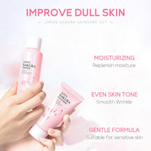 Load image into Gallery viewer, Facial Skin Care Set Skin Cleaning Sakura Skincare Set For Women Girls With Cleanser Toner Face Serum Cream Eye Cream
