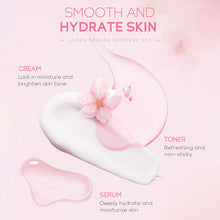 Load image into Gallery viewer, Facial Skin Care Set Skin Cleaning Sakura Skincare Set For Women Girls With Cleanser Toner Face Serum Cream Eye Cream
