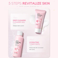 Load image into Gallery viewer, Facial Skin Care Set Skin Cleaning Sakura Skincare Set For Women Girls With Cleanser Toner Face Serum Cream Eye Cream
