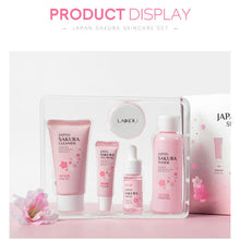 Load image into Gallery viewer, Facial Skin Care Set Skin Cleaning Sakura Skincare Set For Women Girls With Cleanser Toner Face Serum Cream Eye Cream
