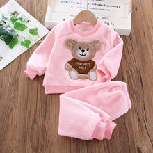 Load image into Gallery viewer, Fleece Hooded Baby Outfit Set
