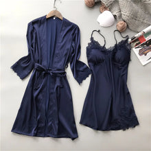 Load image into Gallery viewer, Silk Satin Two Piece Pajamas
