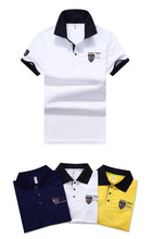 Load image into Gallery viewer, Polo Shirt Men Summer New Men's Short-Sleeved Polo Shirt Mens Embroidery Synthetic Fiber Fabric Youth Casual Business Polo Shirt

