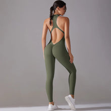 Load image into Gallery viewer, Scrunch Back Seamless Yoga Jumpsuit
