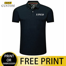 Load image into Gallery viewer, Polo Shirts Custom Logo Printing/embroidery 100% Polyester Breathable Male Polo Employee Polo Shirt Uniform Top Shirts For Men
