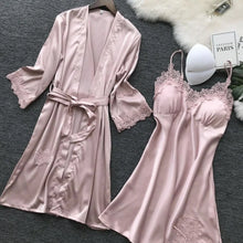 Load image into Gallery viewer, Silk Satin Two Piece Pajamas

