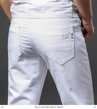 Load image into Gallery viewer, Slim Fit White Stretch Jeans
