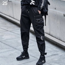 Load image into Gallery viewer, New Joggers Cargo Pants Men Fashion Ribbons Pocket Harem Trousers Sweatpants Men Hip Hop Harajuku Streetwear Casual Pants

