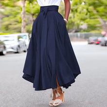 Load image into Gallery viewer, ZANZEA Fashion Irregular Skirts Holiday Zipper High Waist A Line Skirts  Womens Summer Long Skirts Vintage Beach Solid Skirts
