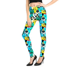 Load image into Gallery viewer, Women Leggings High Waist Cartoon Comic Beauty Print Trousers Soft Female Casual Elastic Pant
