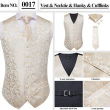 Load image into Gallery viewer, Men’s Silk Jacquard Suit Vest Set
