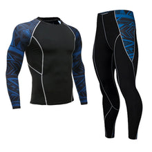 Load image into Gallery viewer, Men's Compression Sportswear Suits Gym Tights Training Clothes Workout Jogging Sports Set Running Rashguard Tracksuit For Men
