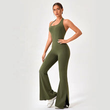 Load image into Gallery viewer, Polyester Women One Strap Sports Backless Jumpsuit Lady With Pads Push up Yoga Bodysuit Elastic Quick Dry Workout Clothes
