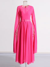 Load image into Gallery viewer, Long Sleeve Thin Pure Color Temperament Retro Chiffon Casual Women Dresses
