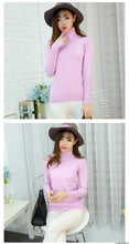 Load image into Gallery viewer, Cashmere Style Turtleneck Knit Pullover
