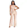 Load image into Gallery viewer, Elegant High-Waisted Sequin Jumpsuit
