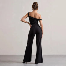 Load image into Gallery viewer, D&amp;M 2025 Satin Jumpsuit for Ladies Elegant Summer Style High Waist Solid Color Casual Tube Tops Long Jumpsuits for Parties
