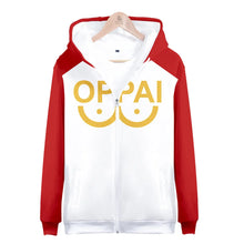 Load image into Gallery viewer, Coat Anime Saitama Oppai Hooded Hoodie Men Women Fleece Sweatshirt Fashion Harajuku Jacket Brand Clothes Cosplay Costume
