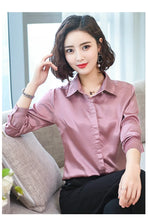 Load image into Gallery viewer, Elegant Satin Silk Office Blouse

