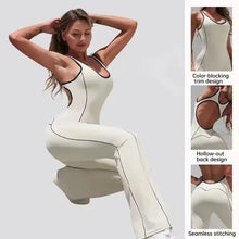 Load image into Gallery viewer, Seamless Backless Yoga Jumpsuit Set
