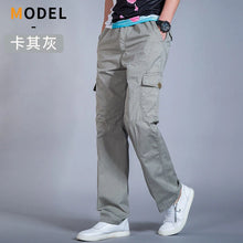 Load image into Gallery viewer, Loose Cotton Cargo Work Pants
