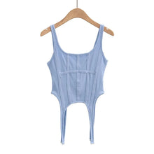 Load image into Gallery viewer, Summer Women Tube Top Corset For Girls Ribbed Sleeveless White Black Gray Blue Y2k Solid Basic Crop Tank Top Camis Fairy Grunge
