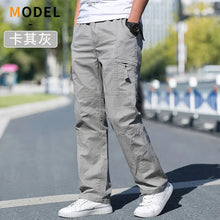 Load image into Gallery viewer, Loose Cotton Cargo Work Pants
