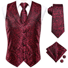Load image into Gallery viewer, Men’s Silk Jacquard Suit Vest Set
