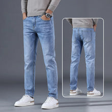 Load image into Gallery viewer, Men’s Stretch Denim Straight-Leg Jeans
