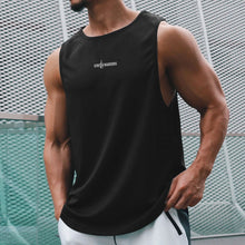 Load image into Gallery viewer, Gym Tank Tops Bodybuilding Fitness Sleeveless T Shirt Men Mesh Printed Workout Stringer Singlets Summer Casual Sports Vest Men

