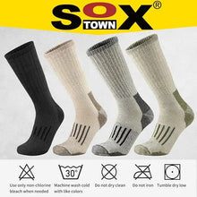 Load image into Gallery viewer, Merino Wool Hiking Crew Socks
