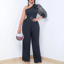 Load image into Gallery viewer, Diagonal Shoulder Wide Leg Jumpsuit
