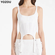 Load image into Gallery viewer, Summer Women Tube Top Corset For Girls Ribbed Sleeveless White Black Gray Blue Y2k Solid Basic Crop Tank Top Camis Fairy Grunge
