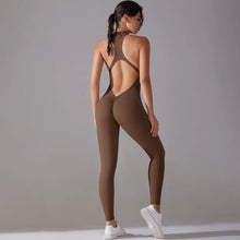 Load image into Gallery viewer, Scrunch Back Seamless Yoga Jumpsuit
