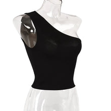 Load image into Gallery viewer, Women Sports Tank Tops Sexy Crop Tops Vest Casual Female One Shoulder Summer Outfits Tops Fitness Elastic
