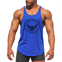 Load image into Gallery viewer, Workout Clothing Fitness Top Men Gym Tank  Mens Bodybuilding Brand Vest Muscle Sleeveless Singlets Fashion Sports Shirt
