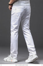 Load image into Gallery viewer, Slim Fit White Stretch Jeans

