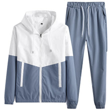Load image into Gallery viewer, 2026 Men Tracksuit Casual Joggers Hooded Sportswear Jackets And Pants 2 Piece Sets Hip Hop Running Sports Suit
