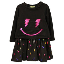 Load image into Gallery viewer, Girls Lightning Smile Dress Set
