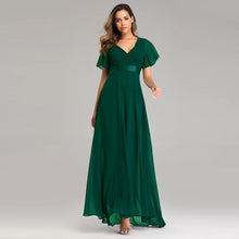 Load image into Gallery viewer, Evening Dresses XUCTHHC Elegant V-Neck Ruffles Chiffon Formal Evening Gown  Robe Vestidos De Fiesta Dress for Wedding Party
