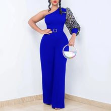 Load image into Gallery viewer, Diagonal Shoulder Wide Leg Jumpsuit
