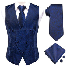 Load image into Gallery viewer, Men’s Silk Jacquard Suit Vest Set
